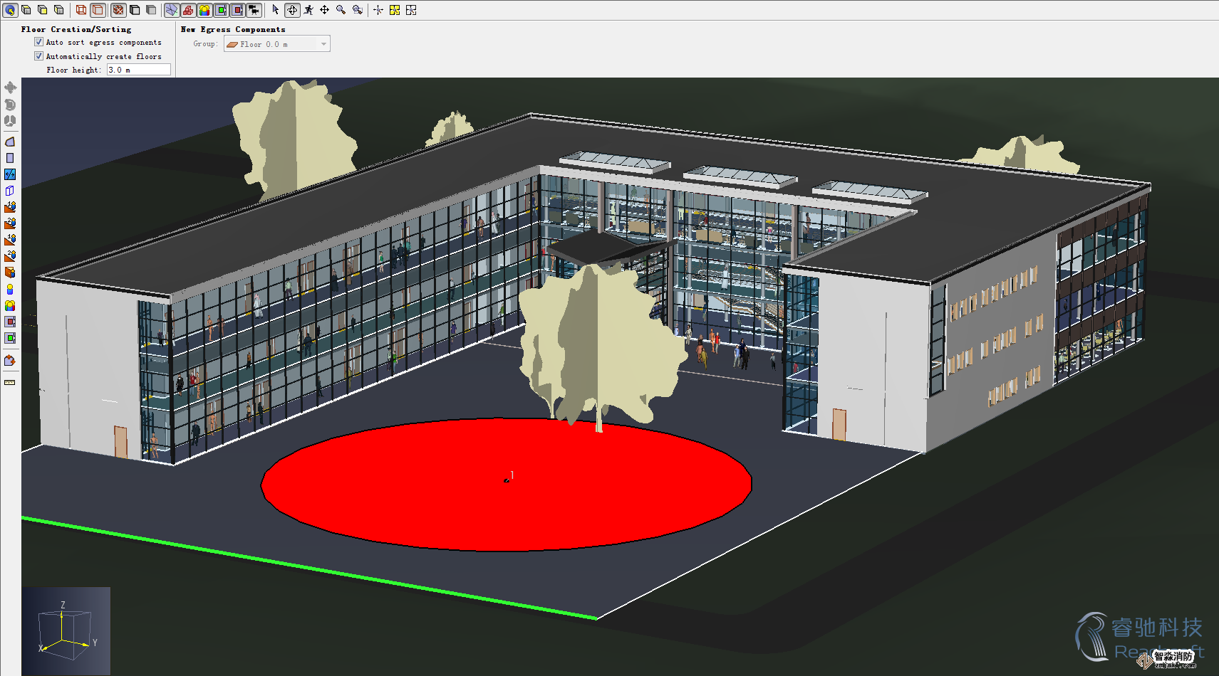 廈門消防安全評估廈門人員疏散能力模擬分析軟件Pathfinder7 廈門消防安全評估廈門人員疏散能力模擬分析軟件Pathfinder7